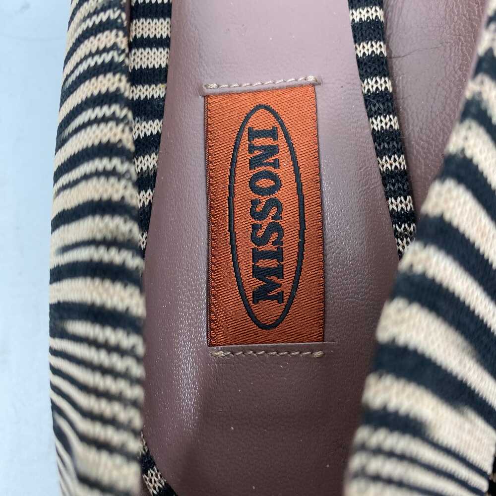 Missoni Black Tan Striped Knit Flats | Size 38.5EU - Picture 4 of 7